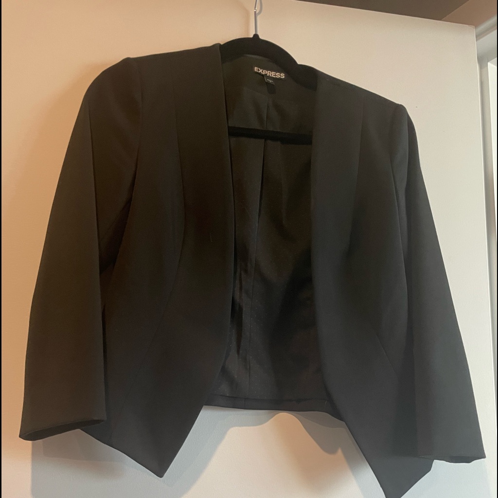 Cropped Jacket, Open Front